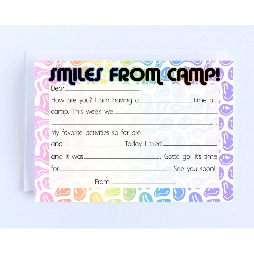 camp cards smiles from camp fill in