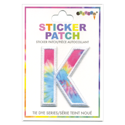 "K" Tie Dye Sticker Patch