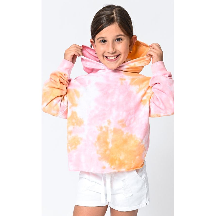 youth french terry tie dye hoodie