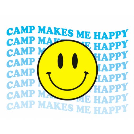 Camp Makes Me Happy (Smiley)  Greeting Card