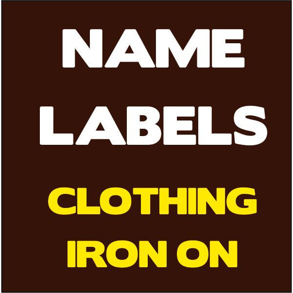 Iron On  Name Labels for Clothing