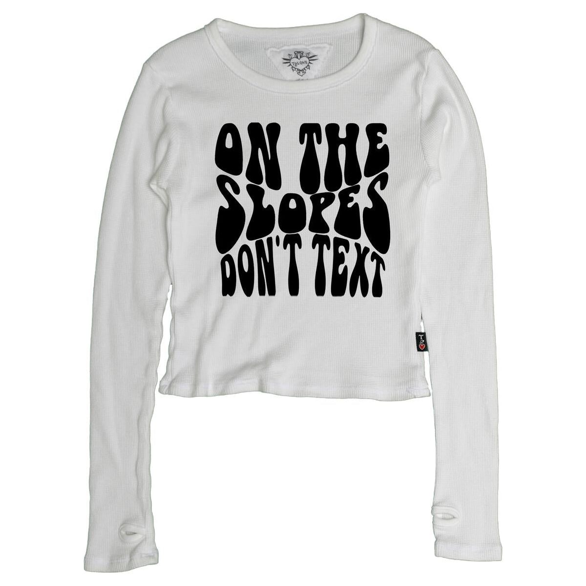 on the slopes l/s shirt-black