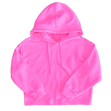 cloud hoodie raw edge-pink