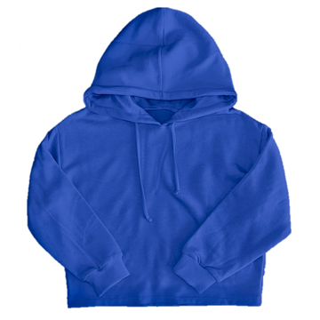 cloud hoodie raw edge-blue