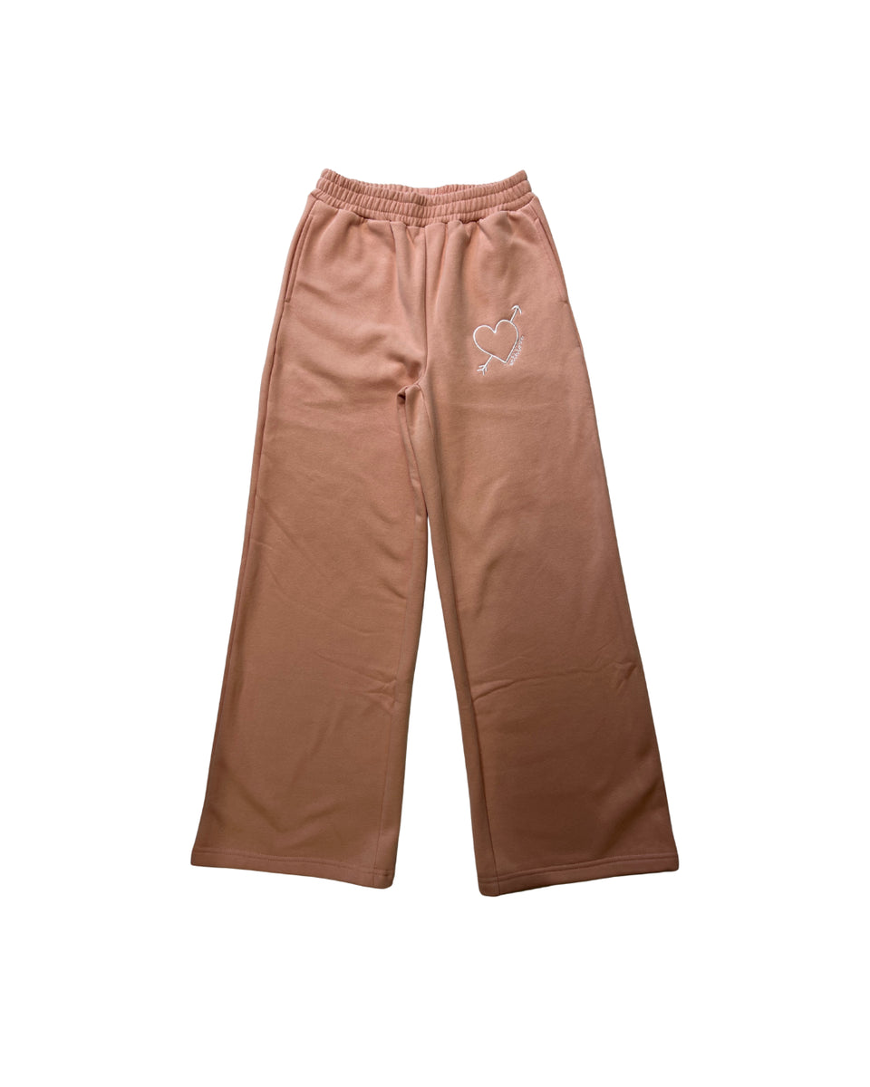 Pink French Terry Wide Leg Jogger