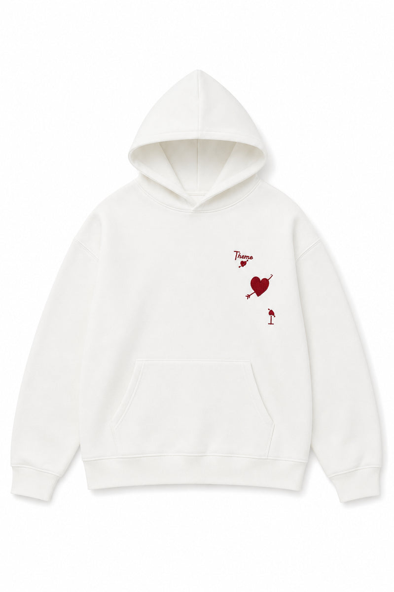 White Terry Oversized Hoodie