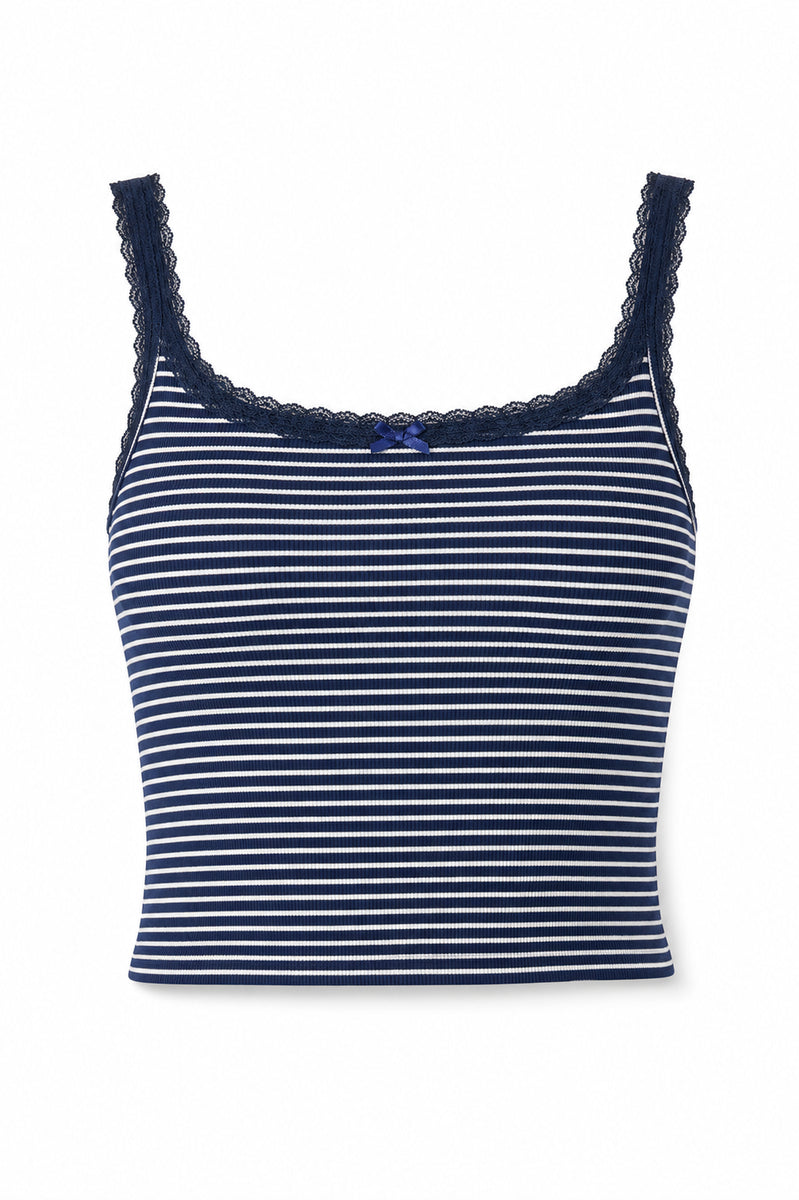 Navy and White Stripe Tank