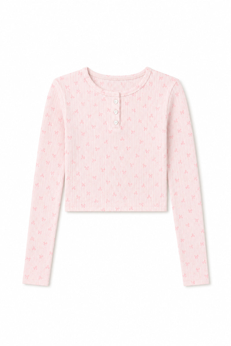 Pink on Pink Thermal Henley