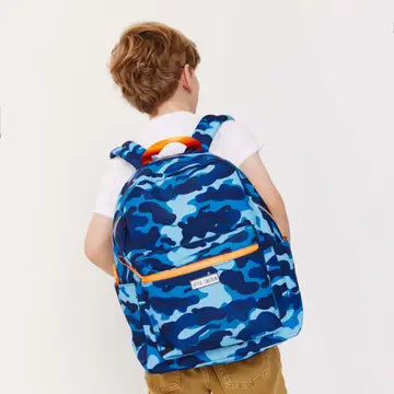 blue camo kids backpack