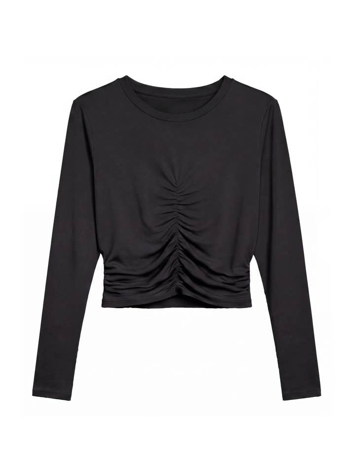 Pixie - Ruched Long Sleeve Top