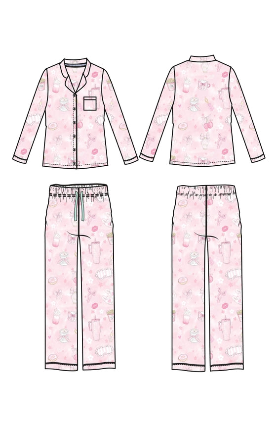 Blush Club Long Sleeve Jersey Pj