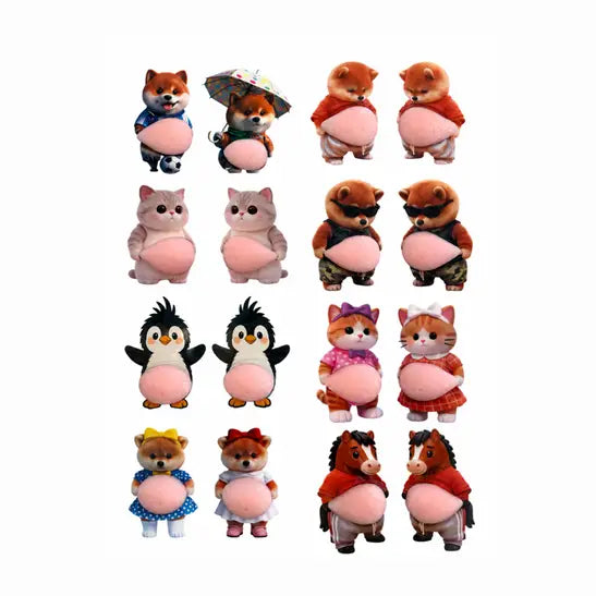 squishy belly stickers