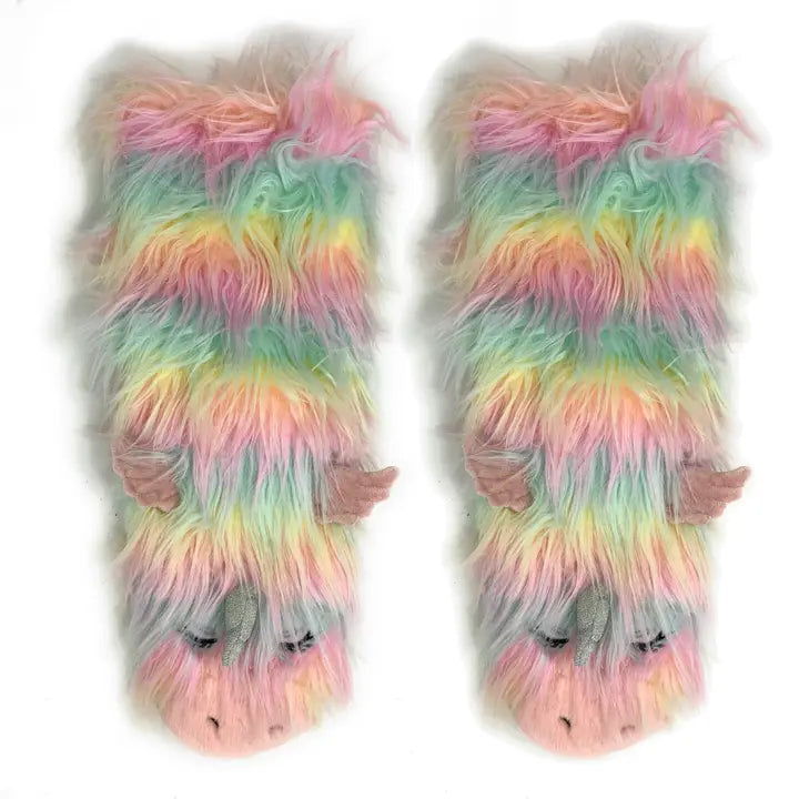 funky unicorn slipper sock