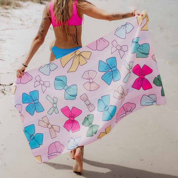 Girly Bows  Beach Towel