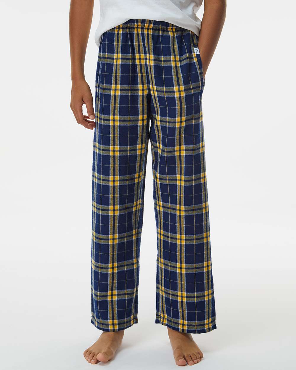 navy/gold flannel pant