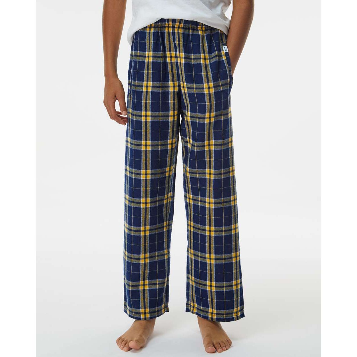 navy/gold flannel pant
