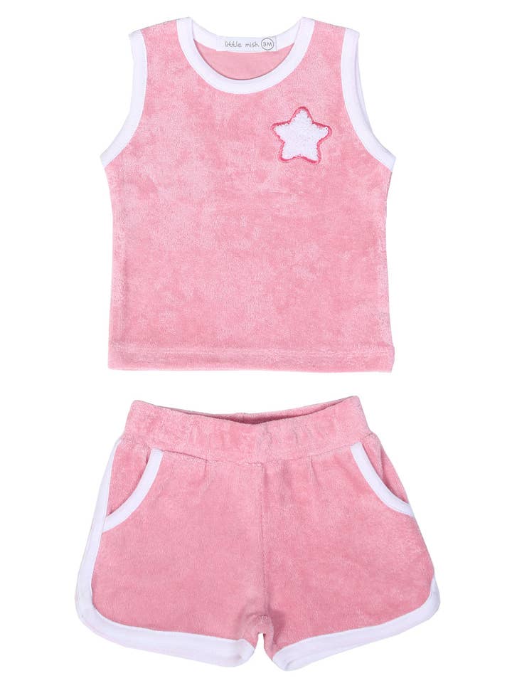 PINK Tank and Shorts Terry Set