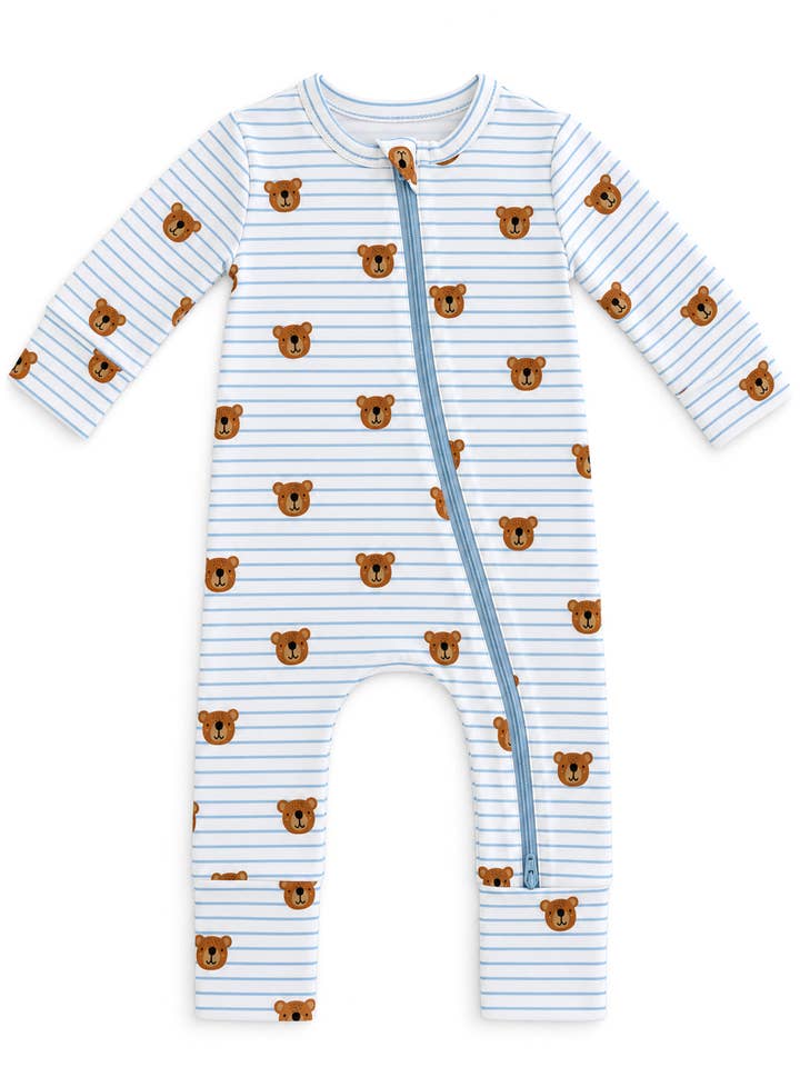Blue Bear Stripe 2-Way Zip