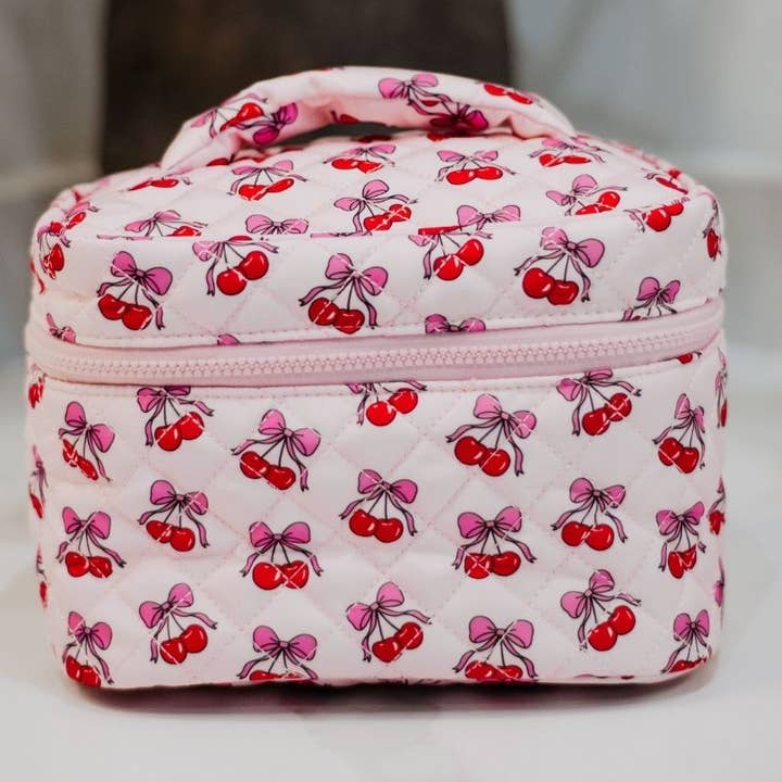 Cherry Bows  Makeup Bag Travel