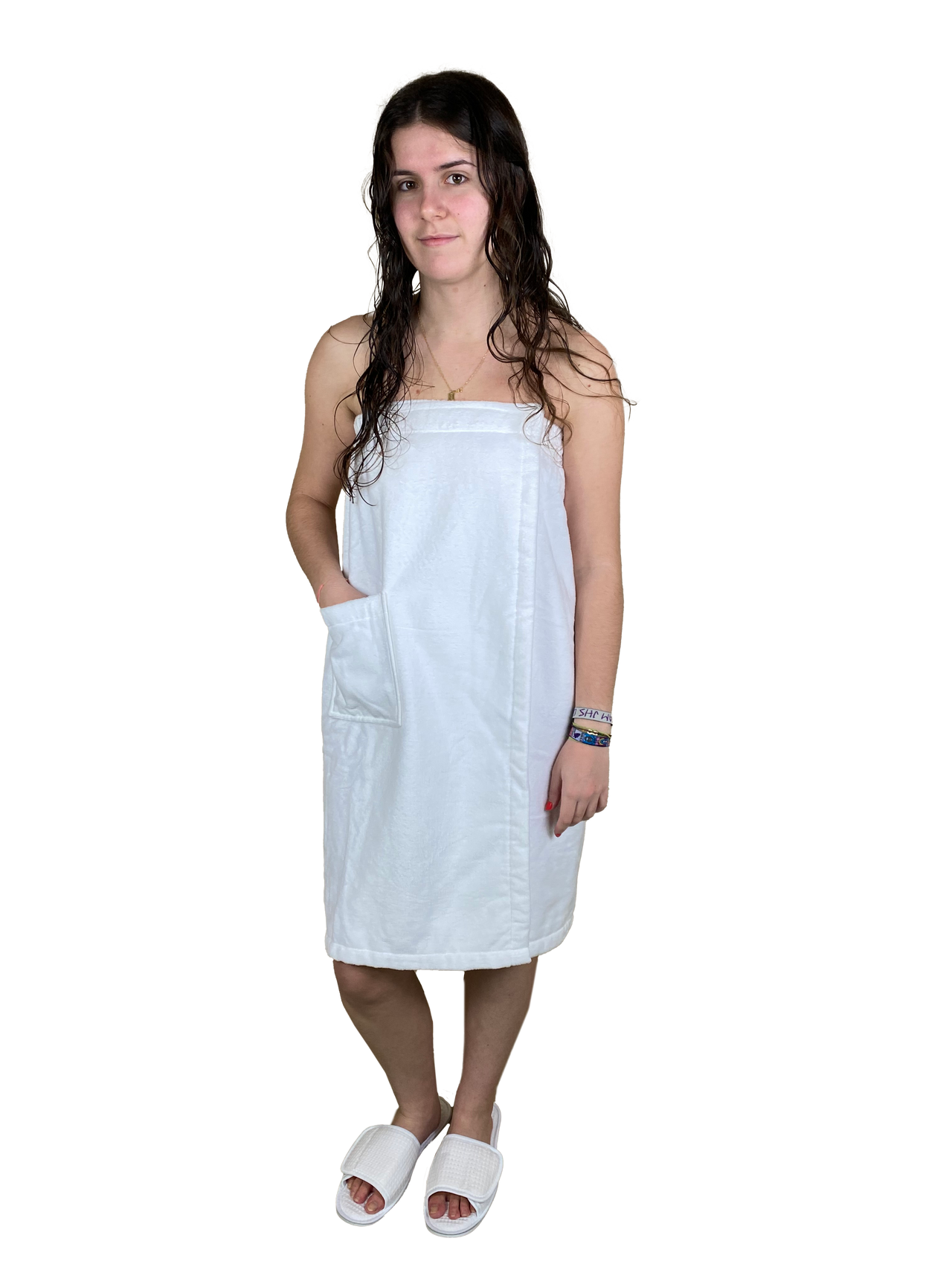 Velour Spa Wrap Turkish Cotton White