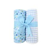 blue multi dot burp cloth (set of 2)