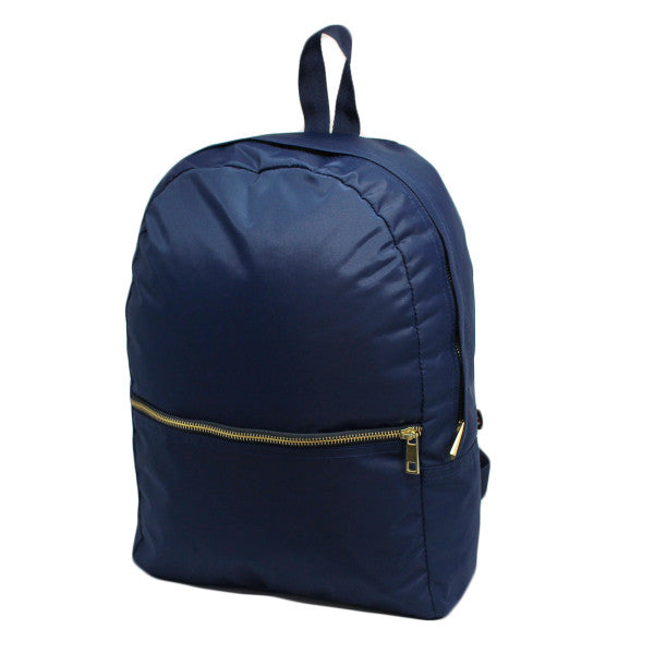 Navy Nylon Medium Backpack