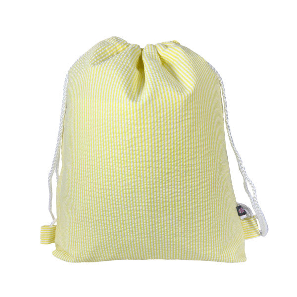 Yellow Seersucker Sling Backpack