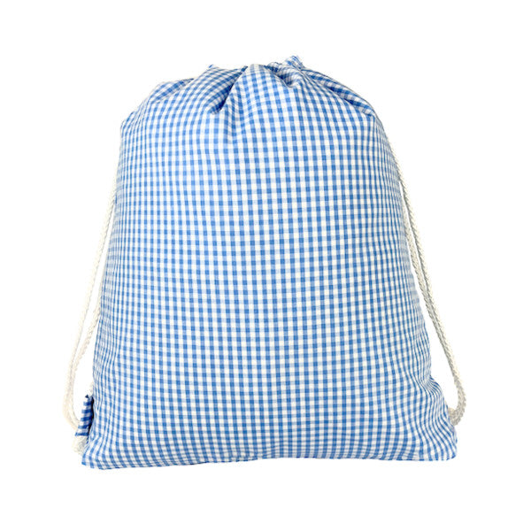 Baby Blue Gingham Sling Backpack
