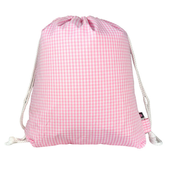 Pink Gingham Sling Backpack