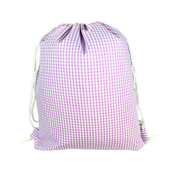 Lilac Gingham Sling Backpack