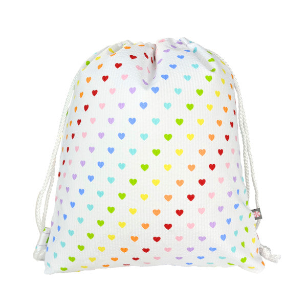 Tiny Hearts Seersucker Sling Backpack