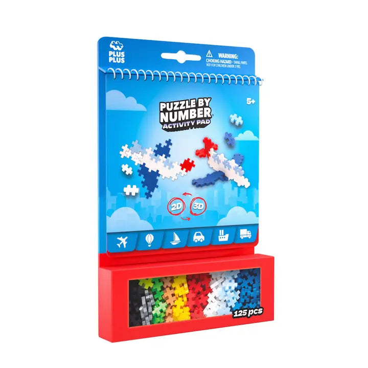 puzzle by number activity pad-airplane