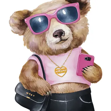 my camp friends bear pillow