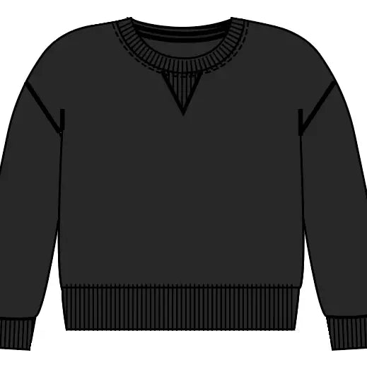black crew sweatshirt