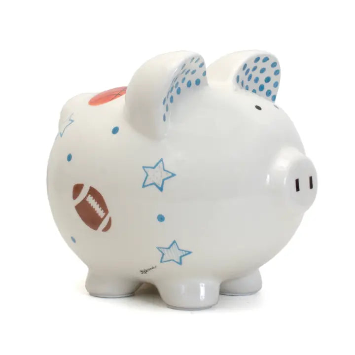 sports paper star piggy bank