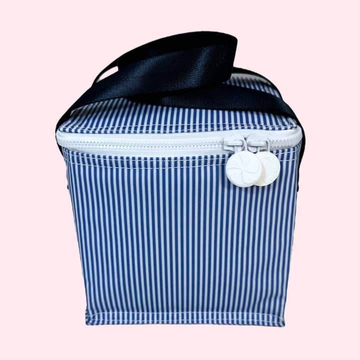 Navy Preppy Stripe ~Glossy~ Snack Square