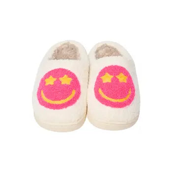 smiley star eyes slippers