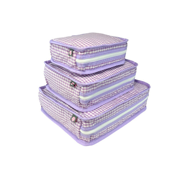 Lilac gingham  stacking set