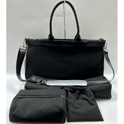 Mahjong Tote Bag-Black/Silver