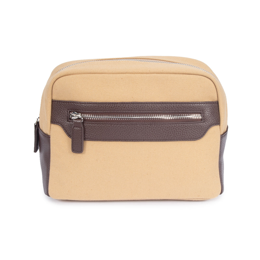 The Arden Toiletry Bag-Khaki
