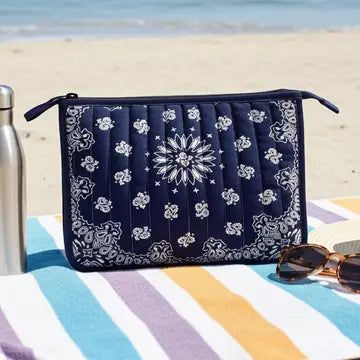 assorted bandana canvas pouches