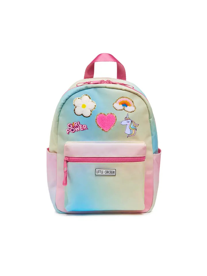 large hazy rainbow back pack