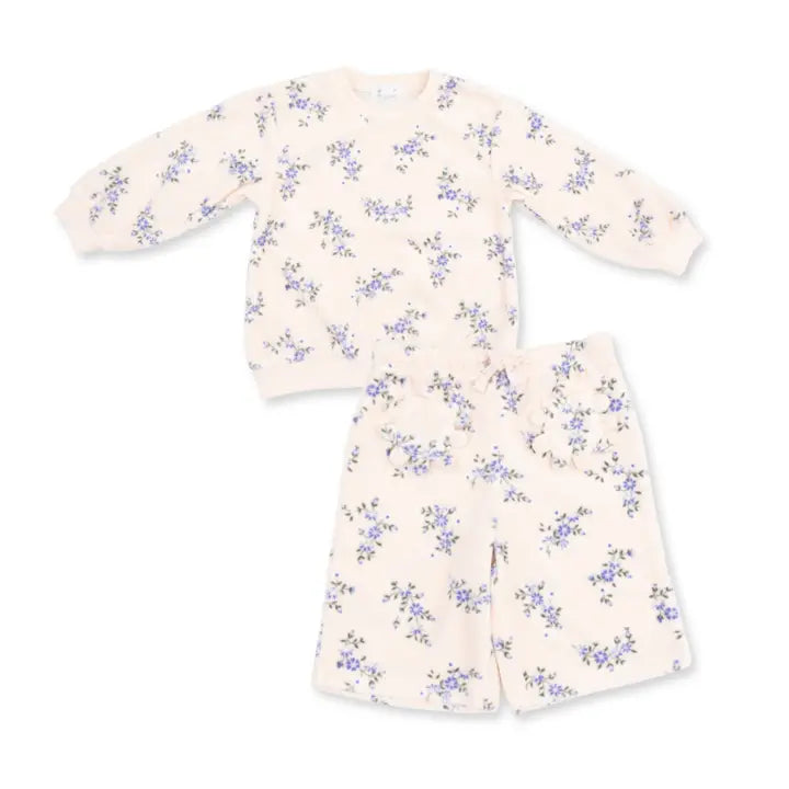 sweet hanna  floral velour set