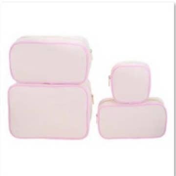 pink medium piped canvas spa bag