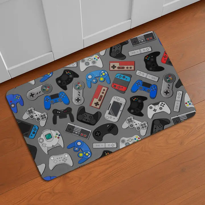 grey retro gamer mat