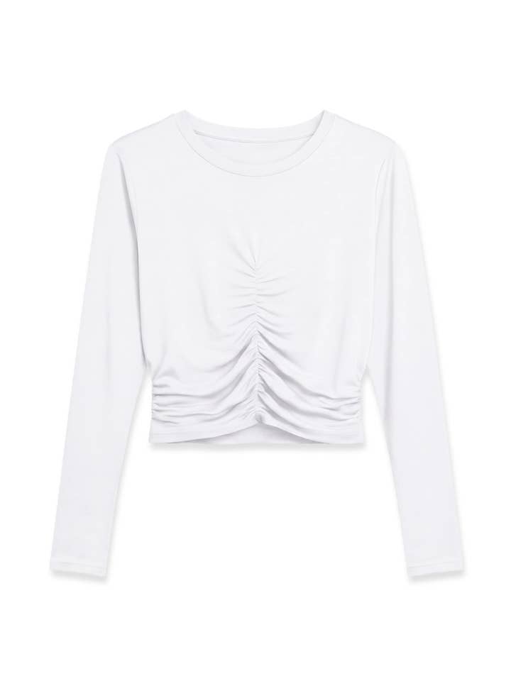 Pixie - Ruched Long Sleeve Top
