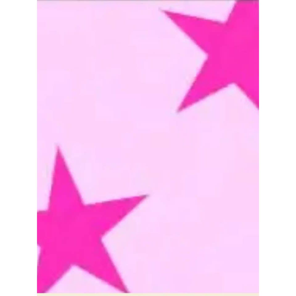 pink large star footie