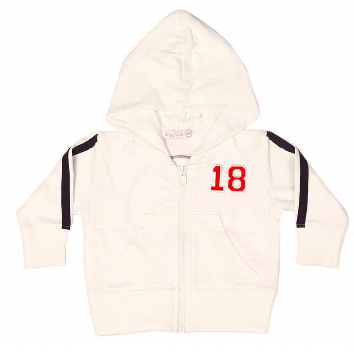 Baseball Number Zip Hoodie