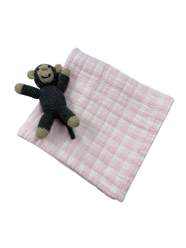 gingham check crib blanket