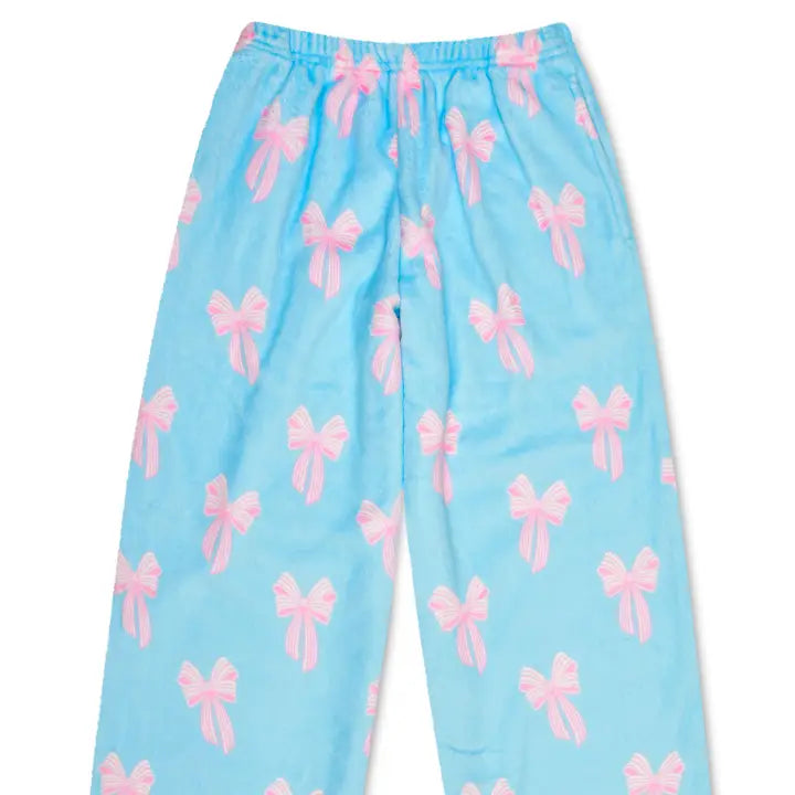 spring bows plush pants